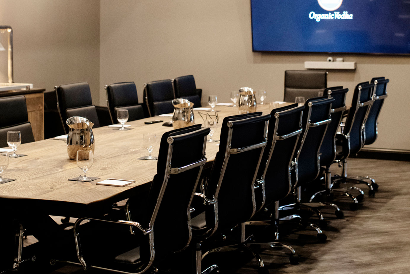 Executive boardroom event space rental at tattersall distilling in